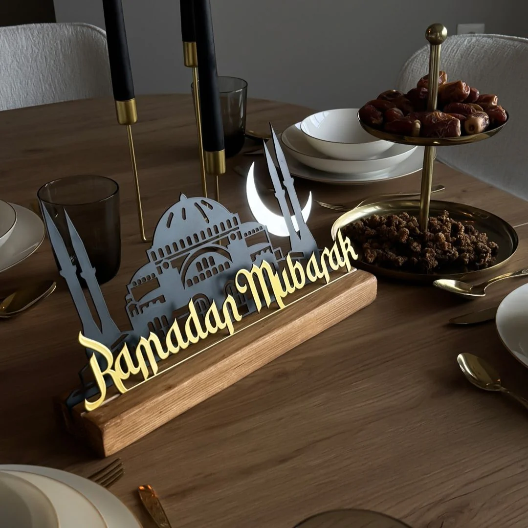 Ramadan Mubarak - Hagia Sophia & Mosque Design Table Art | Islamic Gift