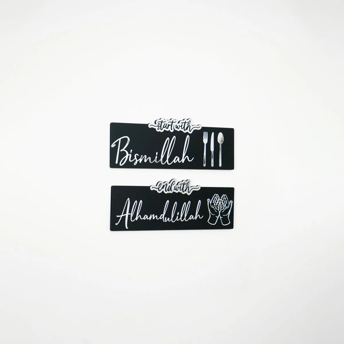 Start with Bismillah, End with Alhamdulillah - Wooden Islamic Wall Art - Image 15