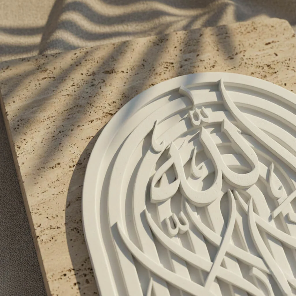 Stone Islamic Table Decor - SubhanAllah, Alhamdulillah, AllahuAkbar - Handmade Dhikr Art - Image 38