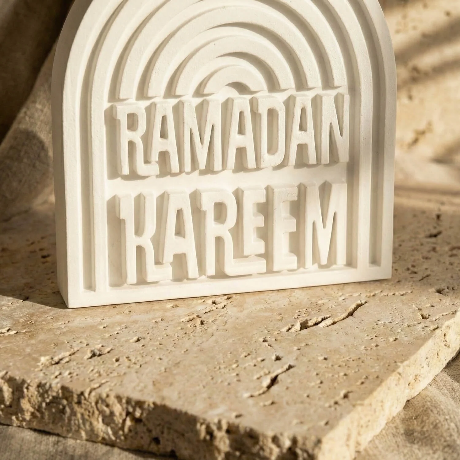 Stone Islamic Table Decor - Ramadan Kareem - Handmade Modern Arch - Image 6