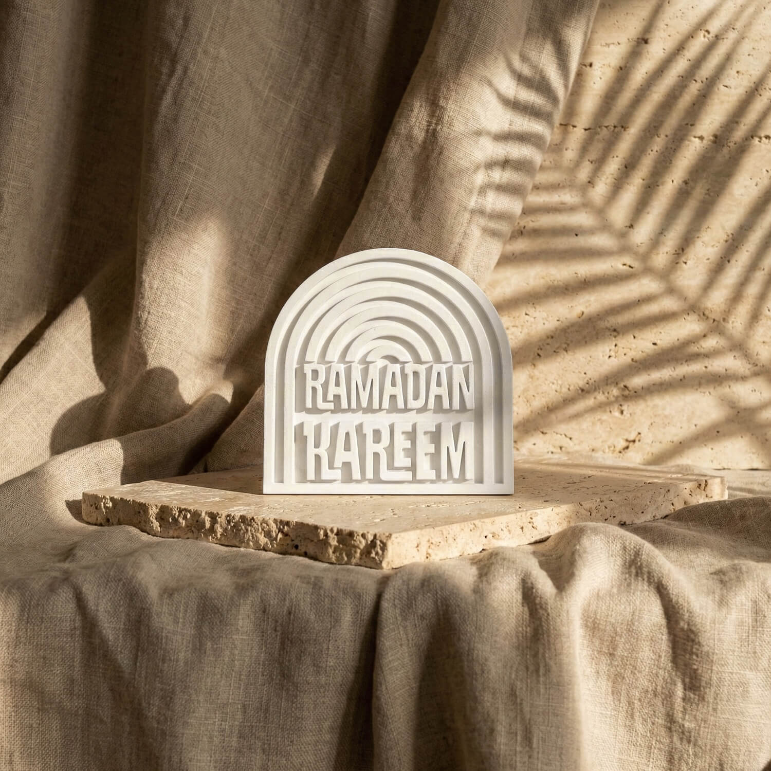 Stone Islamic Table Decor - Ramadan Kareem - Handmade Modern Arch - Image 8