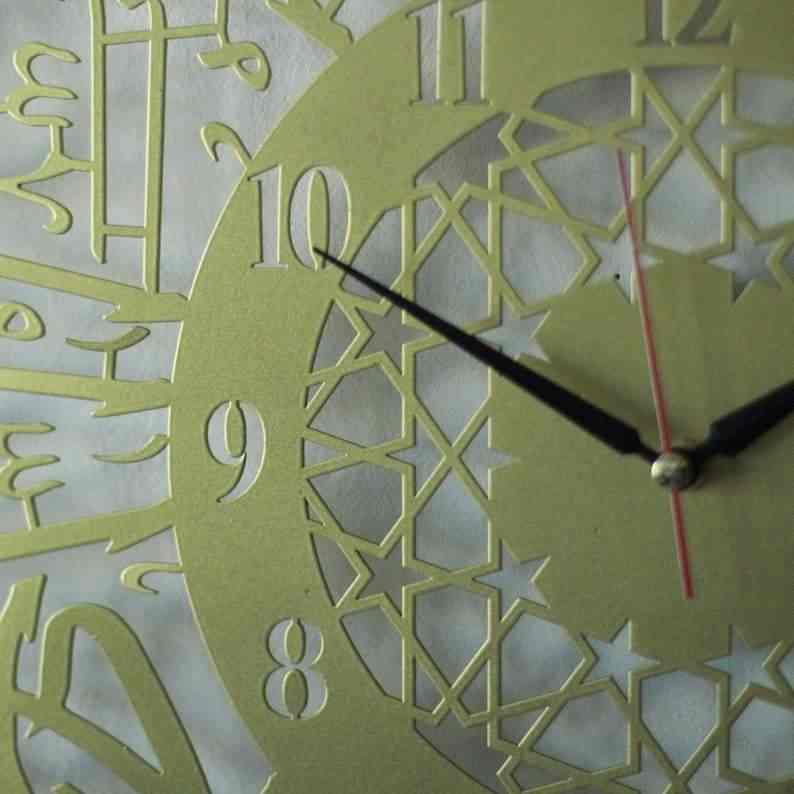 Surah Al Ikhlas Metal Clock - Islamic Wall Art | Latin Numbers - Image 7