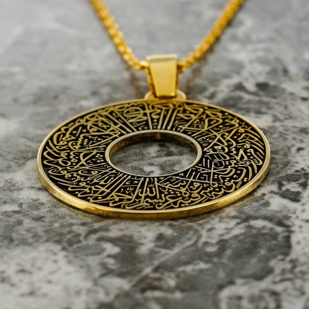 Surah Nur Verse 35 | Muslim Jewelry - 18K Gold Plated Silver Pendant - Image 5
