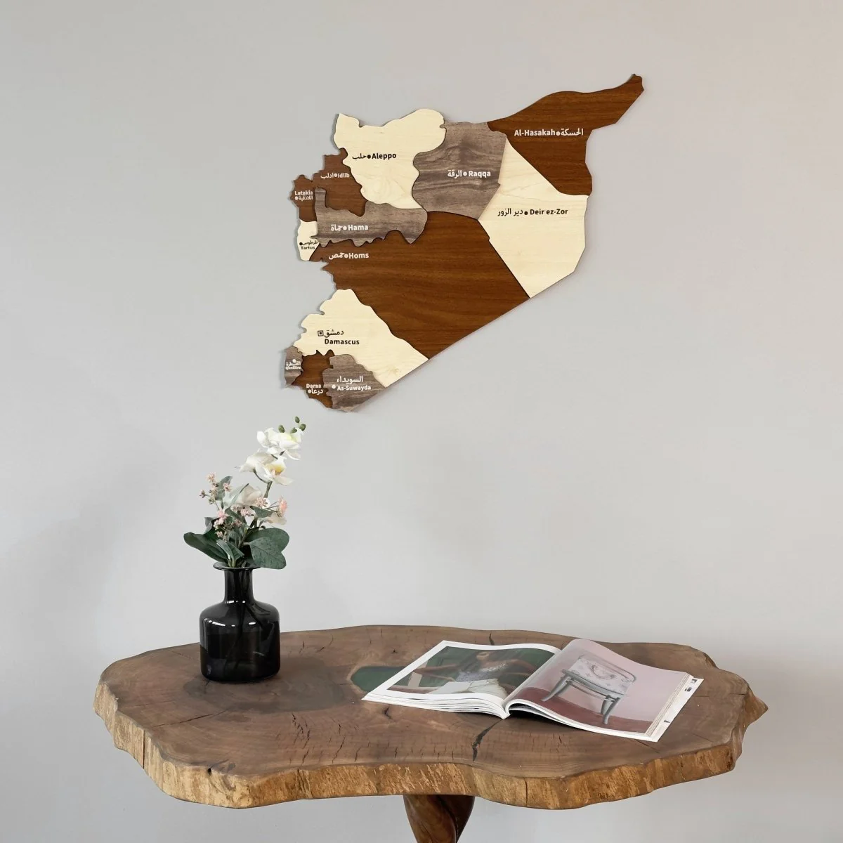 Syria Wooden Wall Map Islamic Wall Art Decor - Image 10