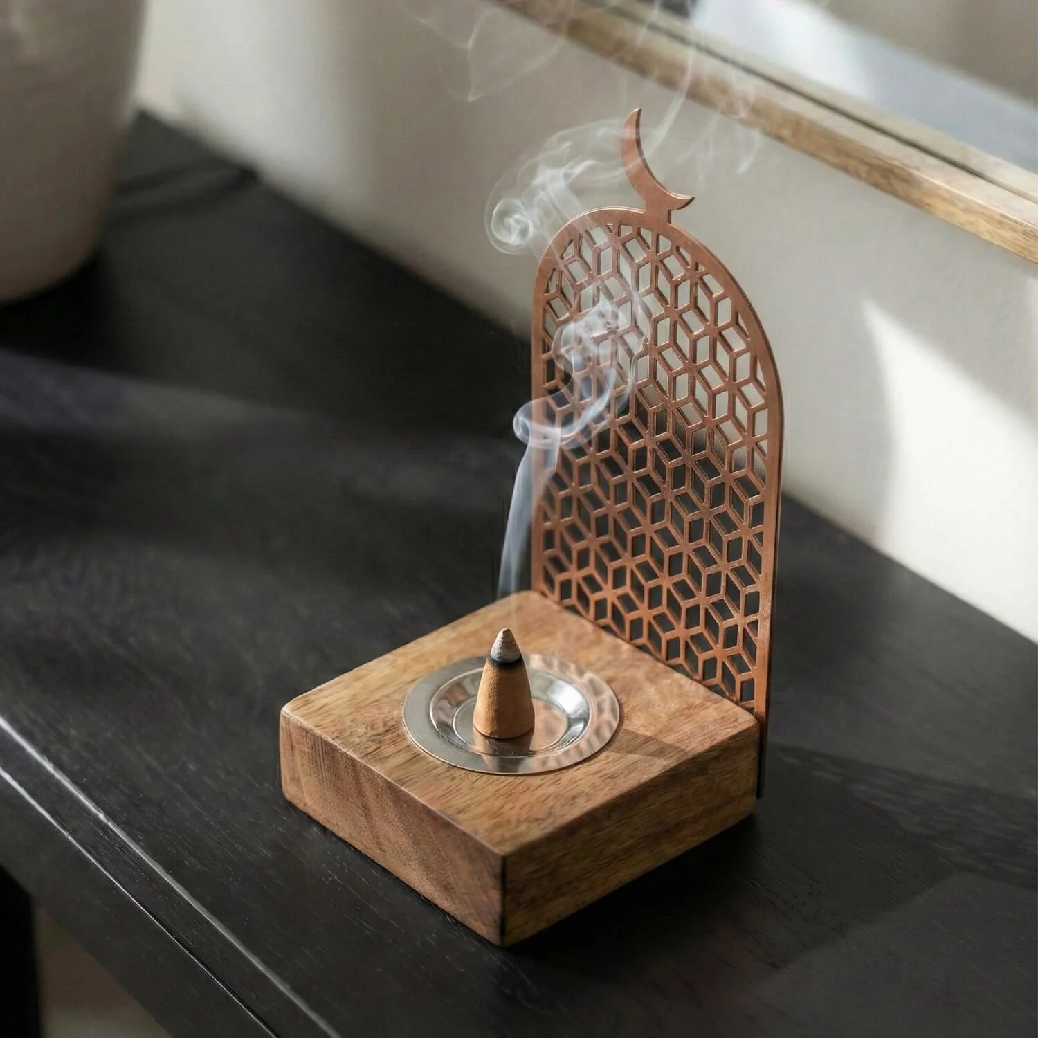 Modern Wooden Base Mabkhara – Bakhoor Incense Burner - Image 26
