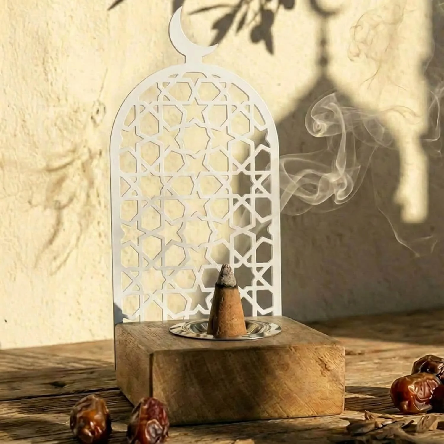 Tower Style Bakhoor Burner – Vertical Metal & Wood Mabkhara - Image 16