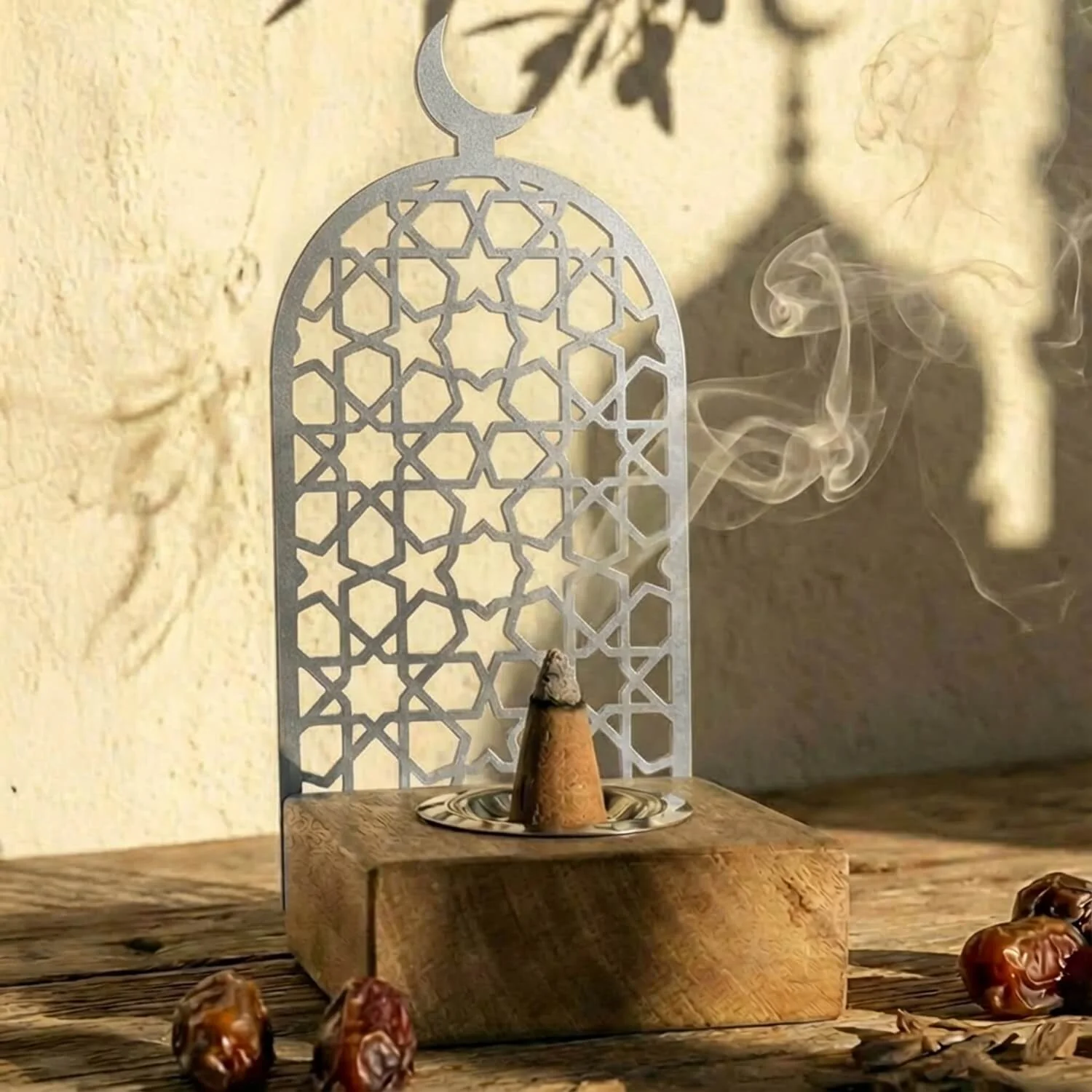 Tower Style Bakhoor Burner – Vertical Metal & Wood Mabkhara - Image 20