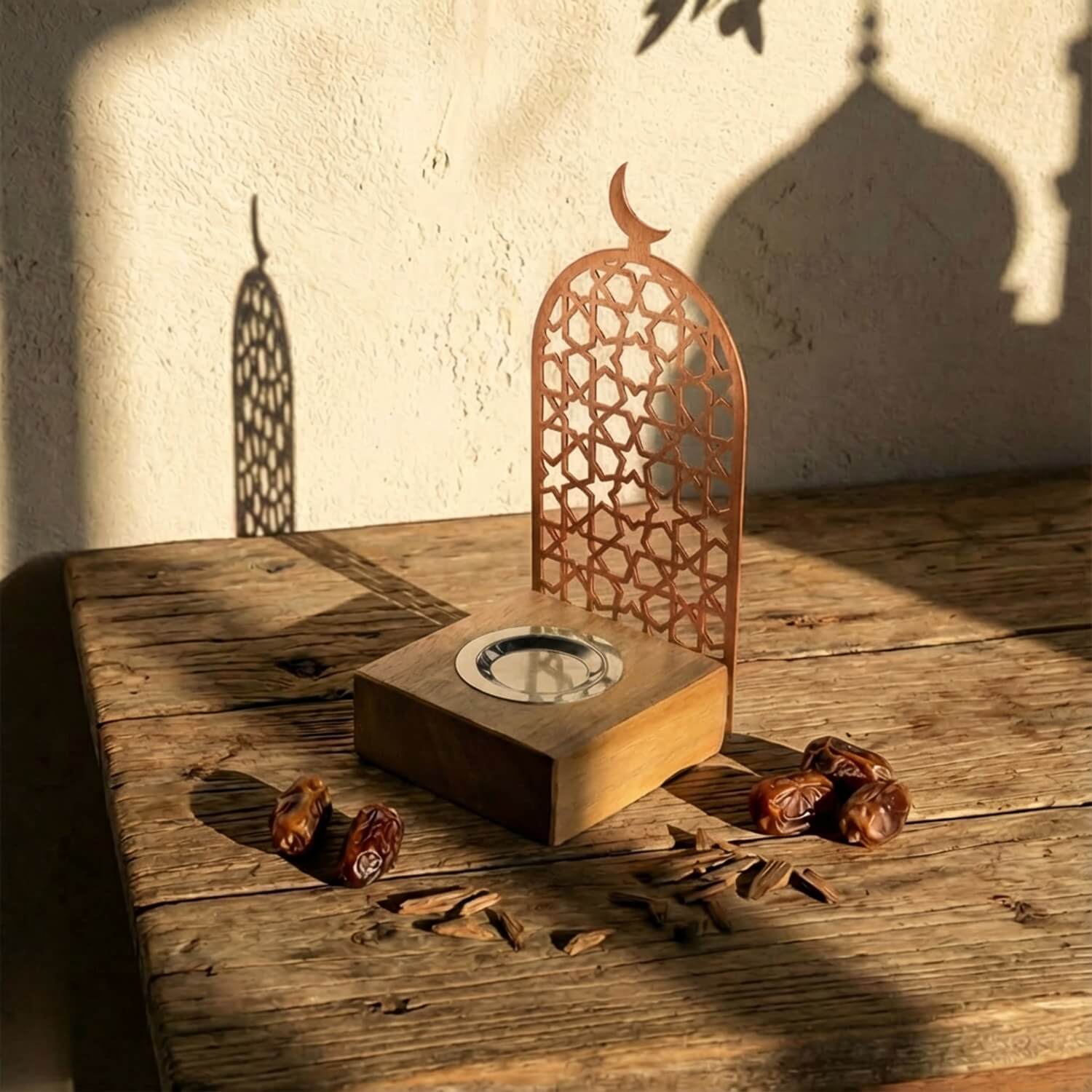 Tower Style Bakhoor Burner – Vertical Metal & Wood Mabkhara - Image 23