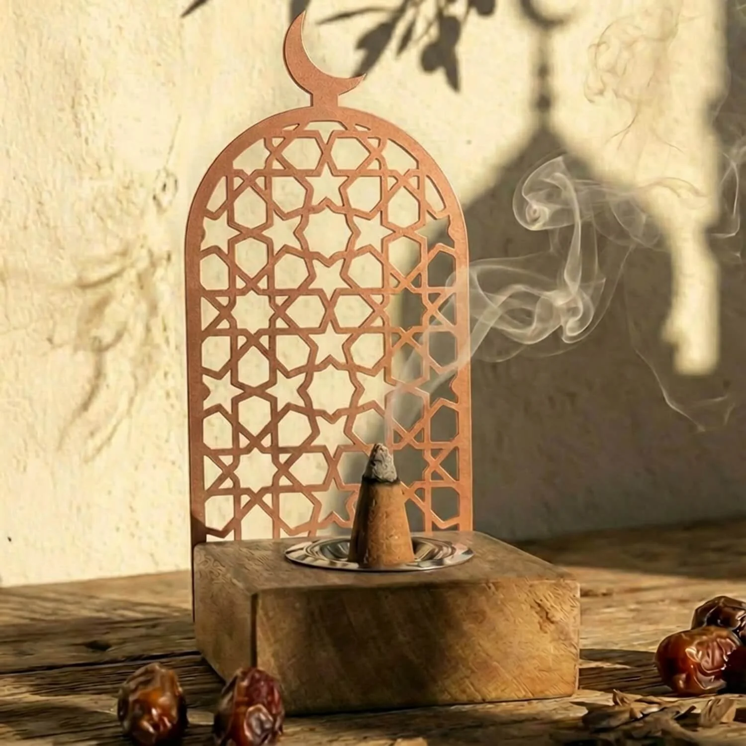 Tower Style Bakhoor Burner – Vertical Metal & Wood Mabkhara - Image 24