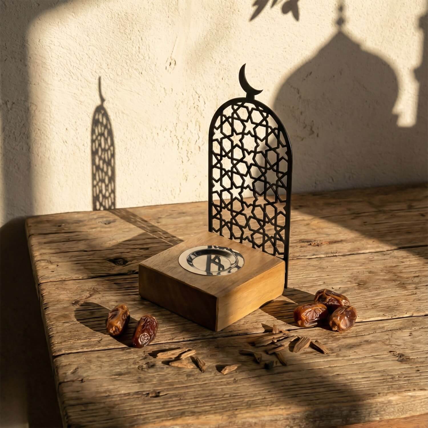 Tower Style Bakhoor Burner – Vertical Metal & Wood Mabkhara - Image 6