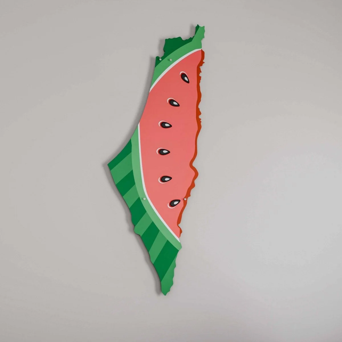 Watermelon Symbol of Palestinian Resistance - Palestinian Wall Map