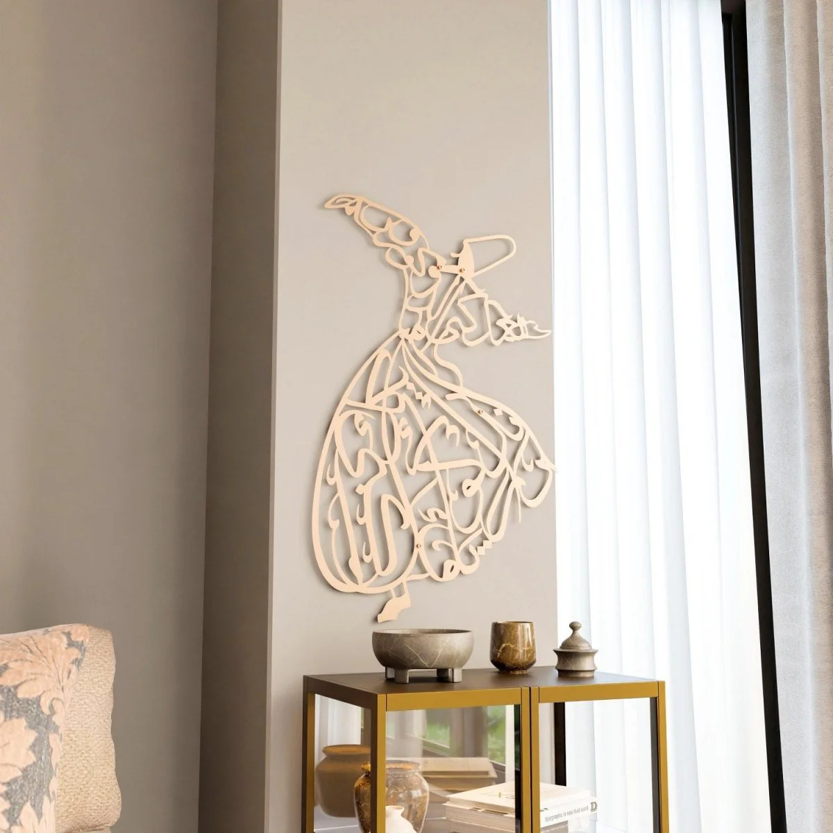 Whirling Dervish Decor - Metal Islamic Wall Art - Image 12