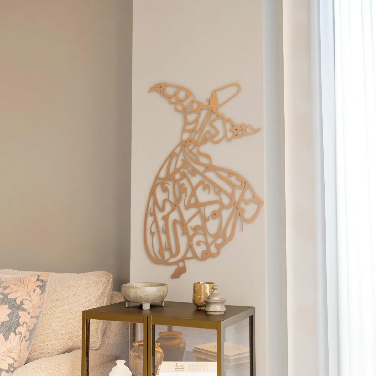 Whirling Dervish Decor - Metal Islamic Wall Art - Image 13