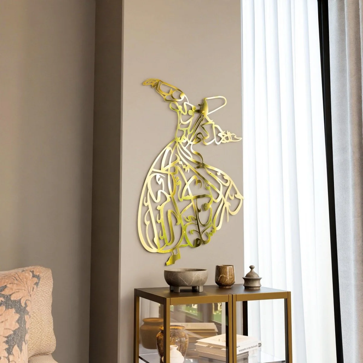 Whirling Dervish Decor - Metal Islamic Wall Art - Image 14