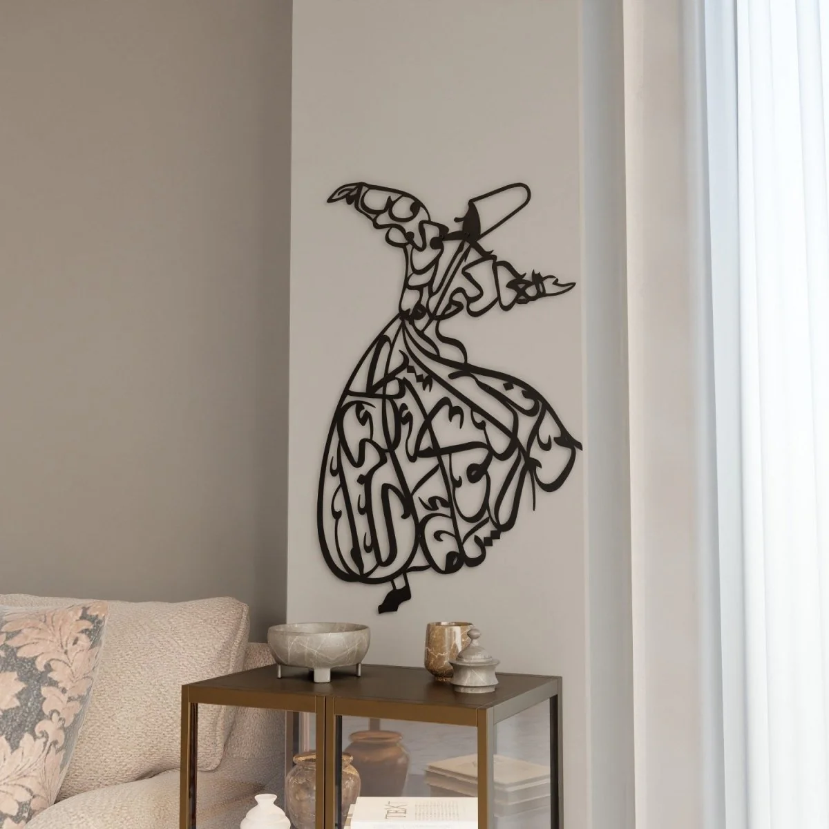 Whirling Dervish Decor - Metal Islamic Wall Art - Image 6