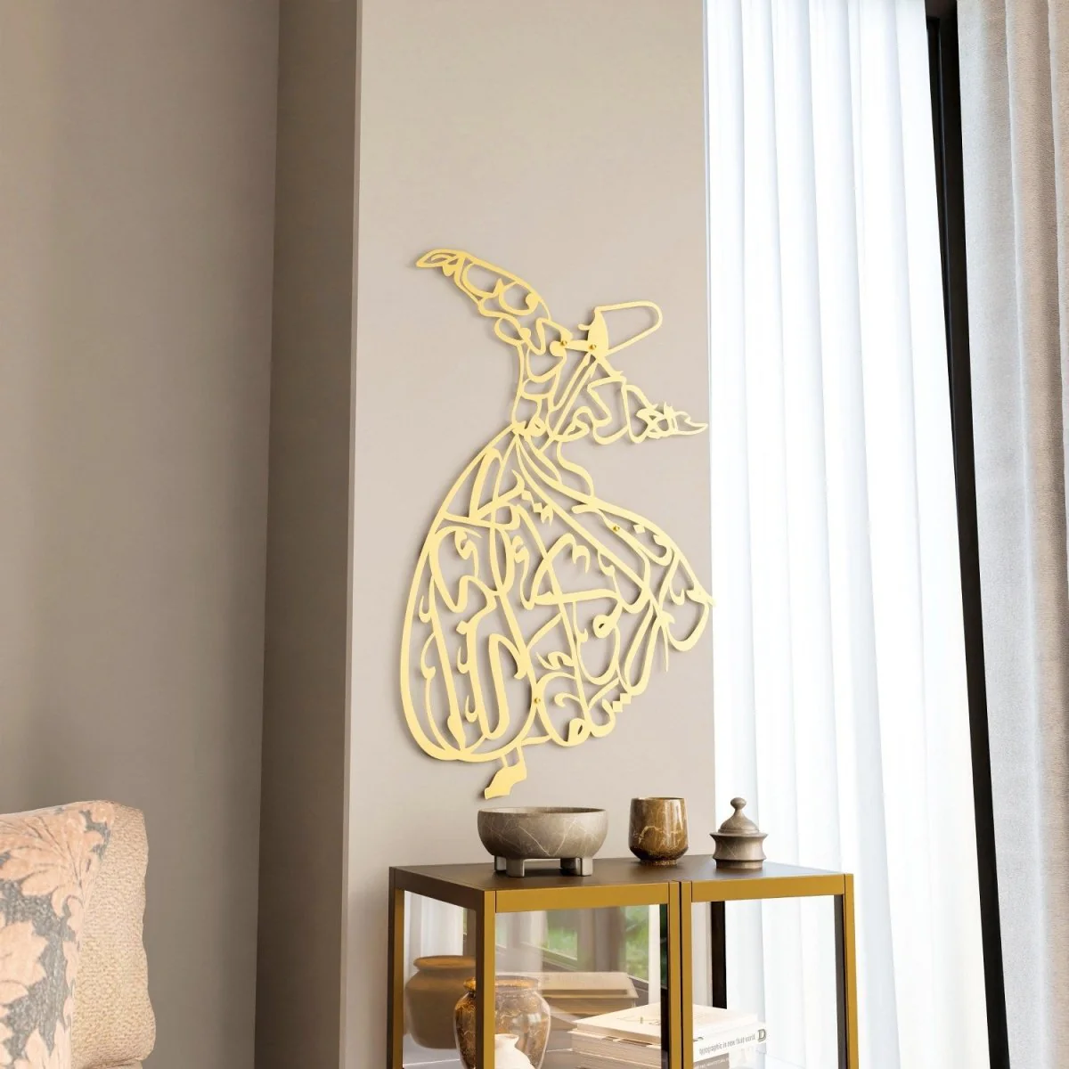 Whirling Dervish Decor - Metal Islamic Wall Art - Image 9