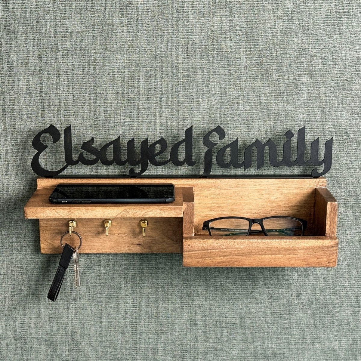 Wood Islamic Key Holder - Personalized Family Sign Wall Art Home Decor - Image 3