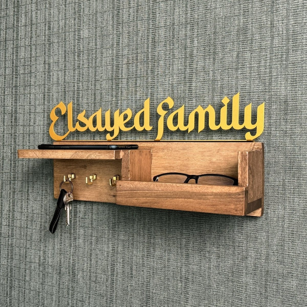 Wood Islamic Key Holder - Personalized Family Sign Wall Art Home Decor - Image 6