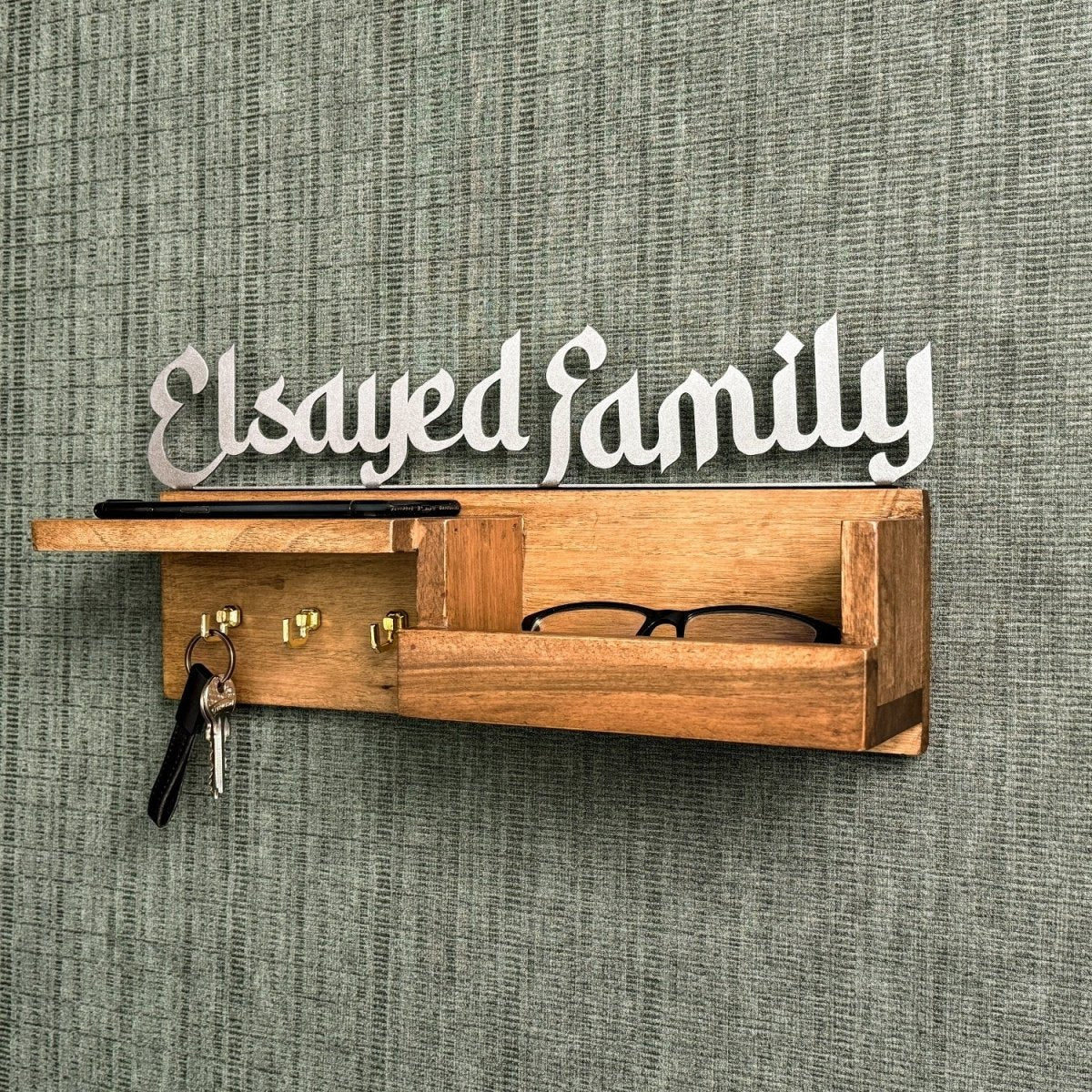 Wood Islamic Key Holder - Personalized Family Sign Wall Art Home Decor - Image 8