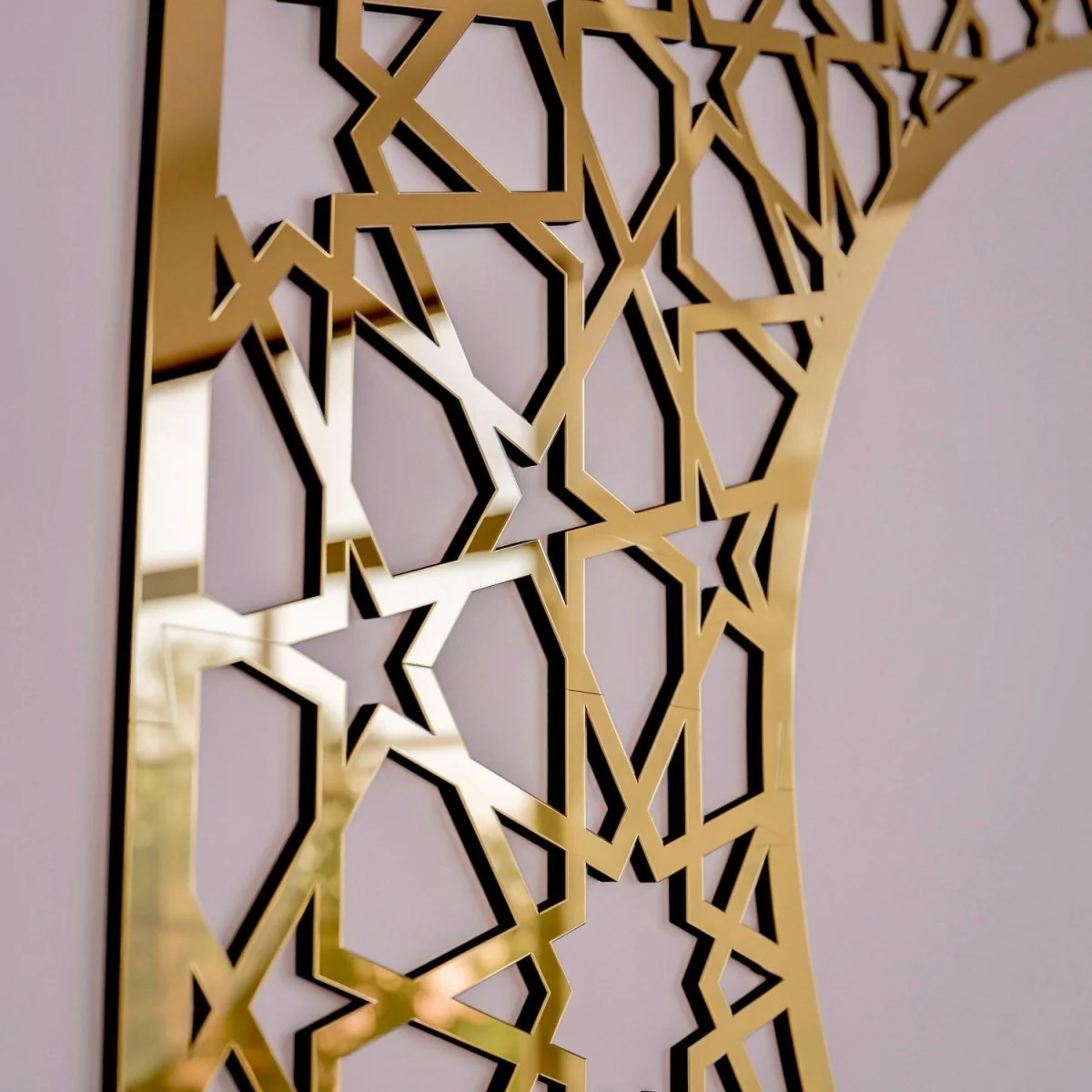 Wooden Mihrab for Home Prayer Space - Islamic Wall Art | 10 Pointed Star - Image 11