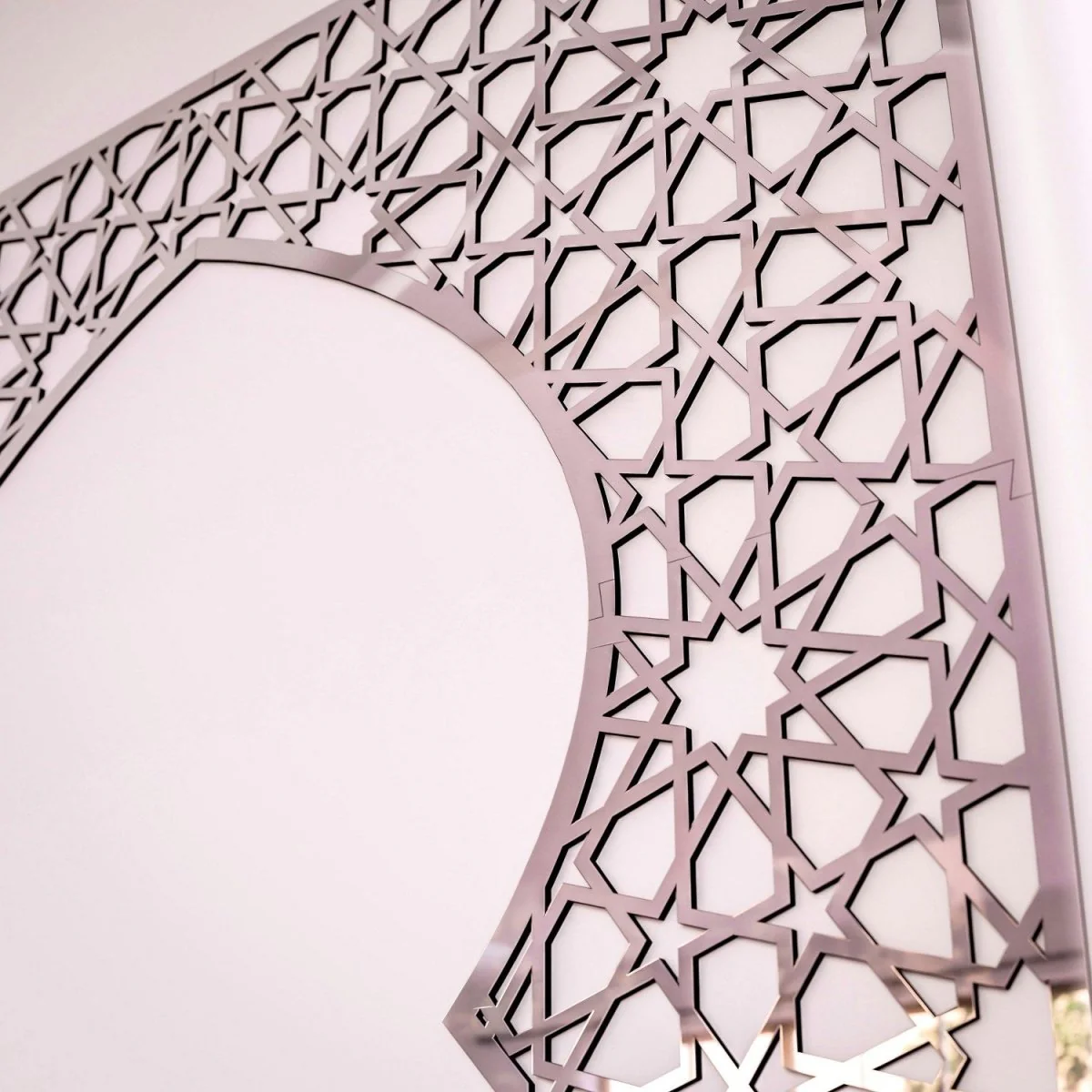 Wooden Mihrab for Home Prayer Space - Islamic Wall Art | 10 Pointed Star - Image 16