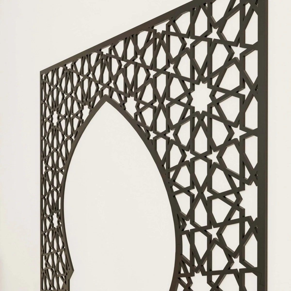 Wooden Mihrab for Home Prayer Space - Islamic Wall Art | 10 Pointed Star - Image 3