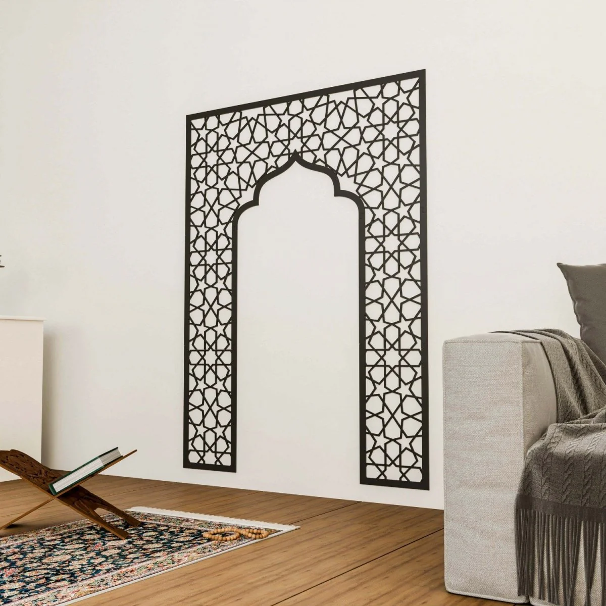 Wooden Mihrab Prayer Room Decor - Spiritual Islamic Wall Arts for Home - Image 7