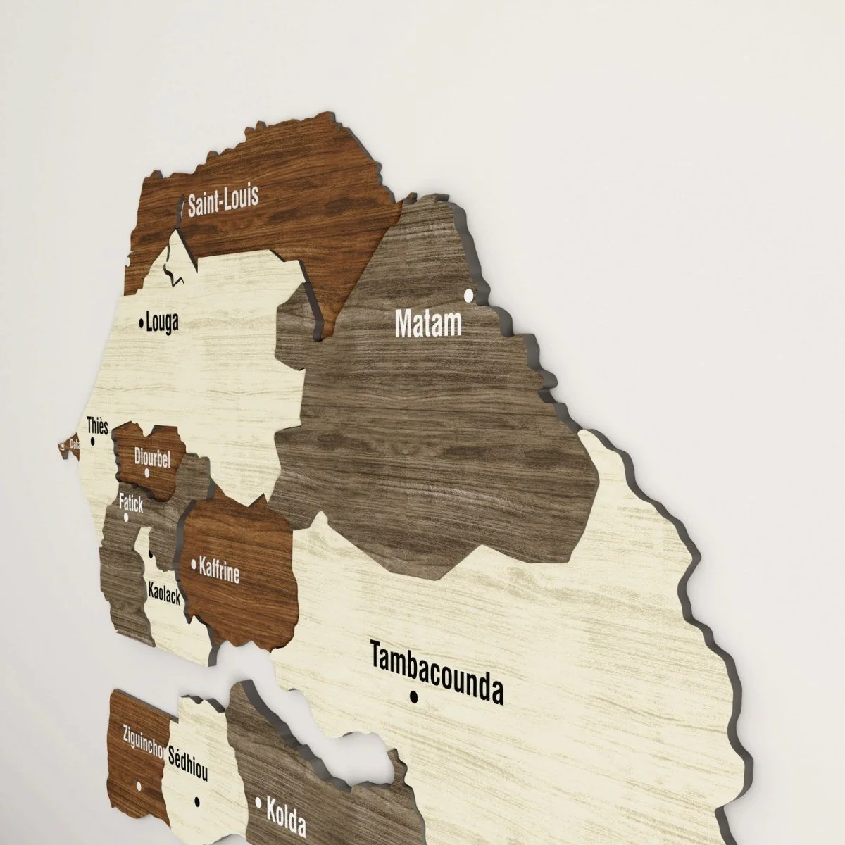 Senegal Map Wall Wooden Decor - Elegant Office&Home Art - Image 2