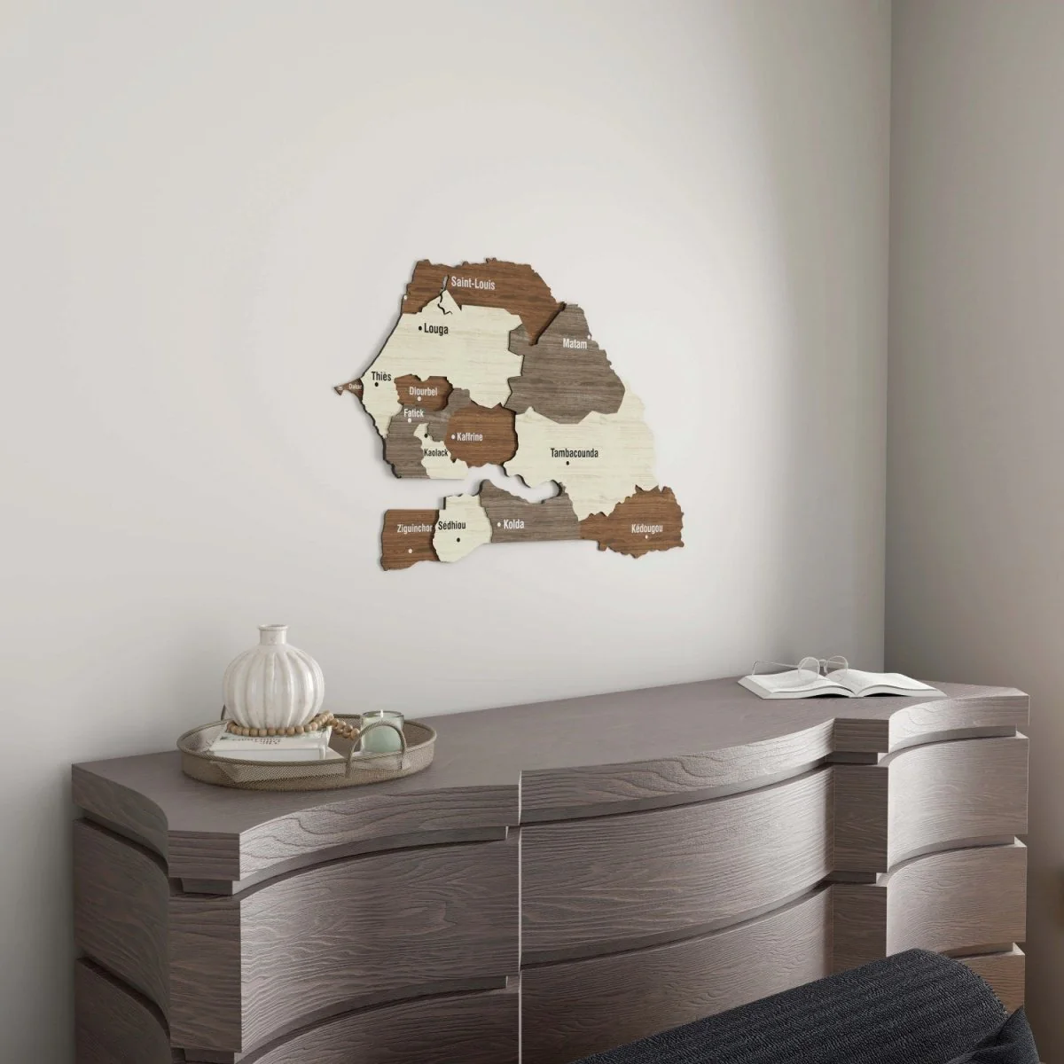Senegal Map Wall Wooden Decor - Elegant Office&Home Art - Image 5