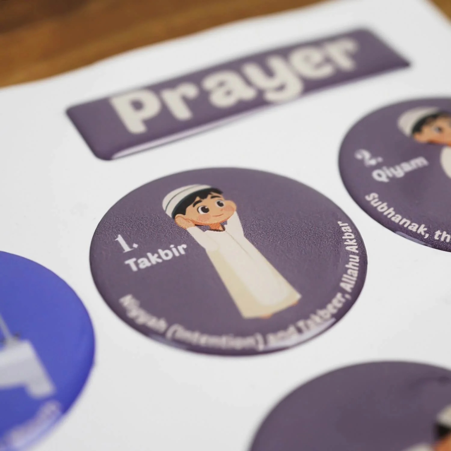 Wudu & Salah Visual Guide – 3D Resin Sticker for Kids - Image 11