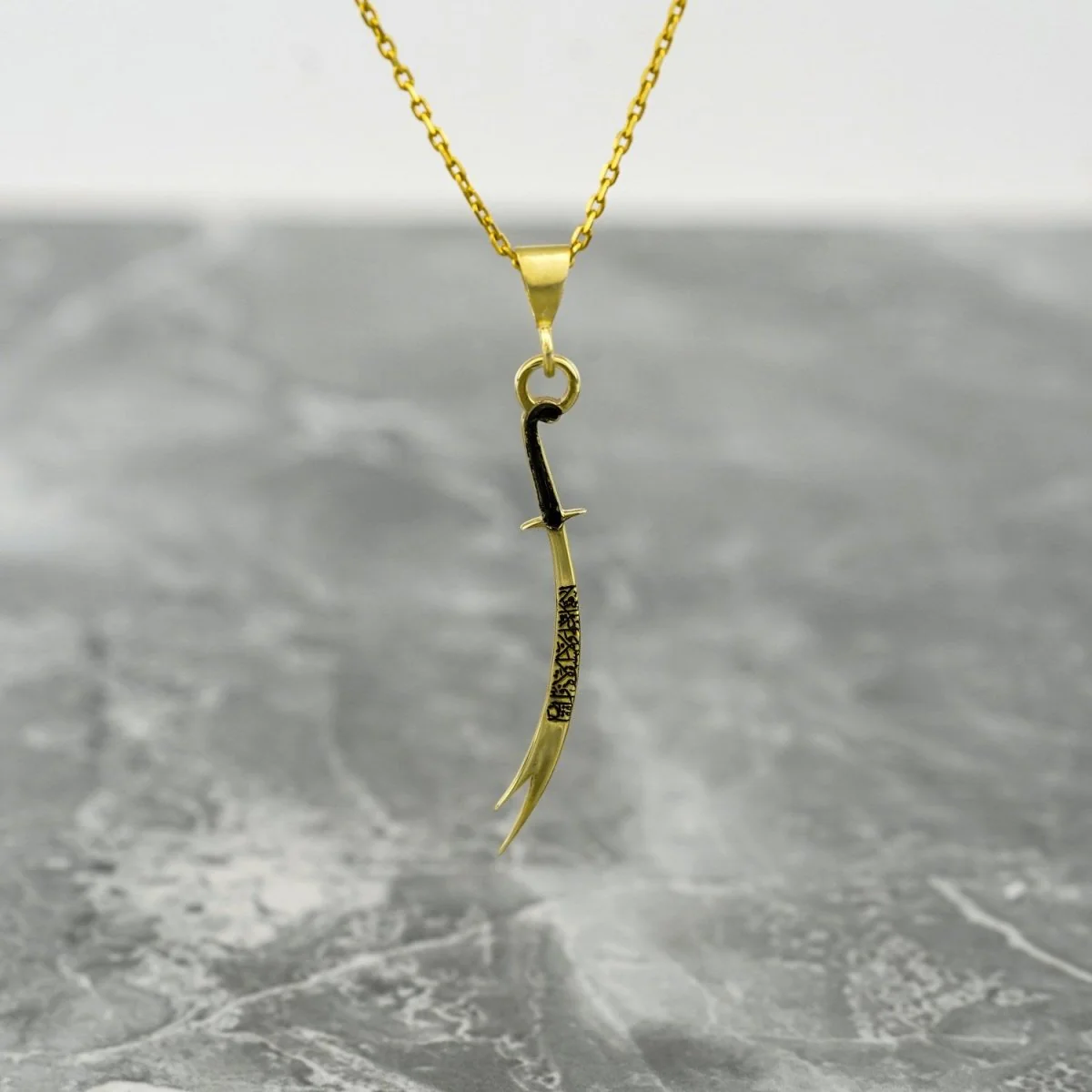 Zulfiqar Sword Necklace, Muslim Jewelry - 925 Silver Islamic Pendant - Image 12