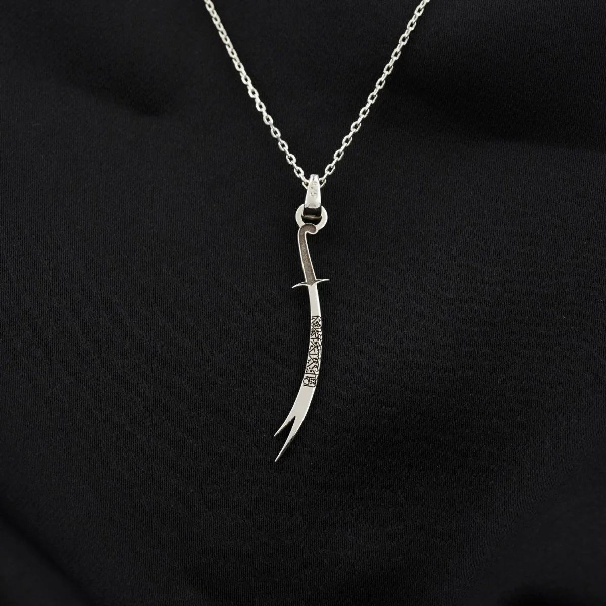 Zulfiqar Sword Necklace, Muslim Jewelry - 925 Silver Islamic Pendant - Image 5